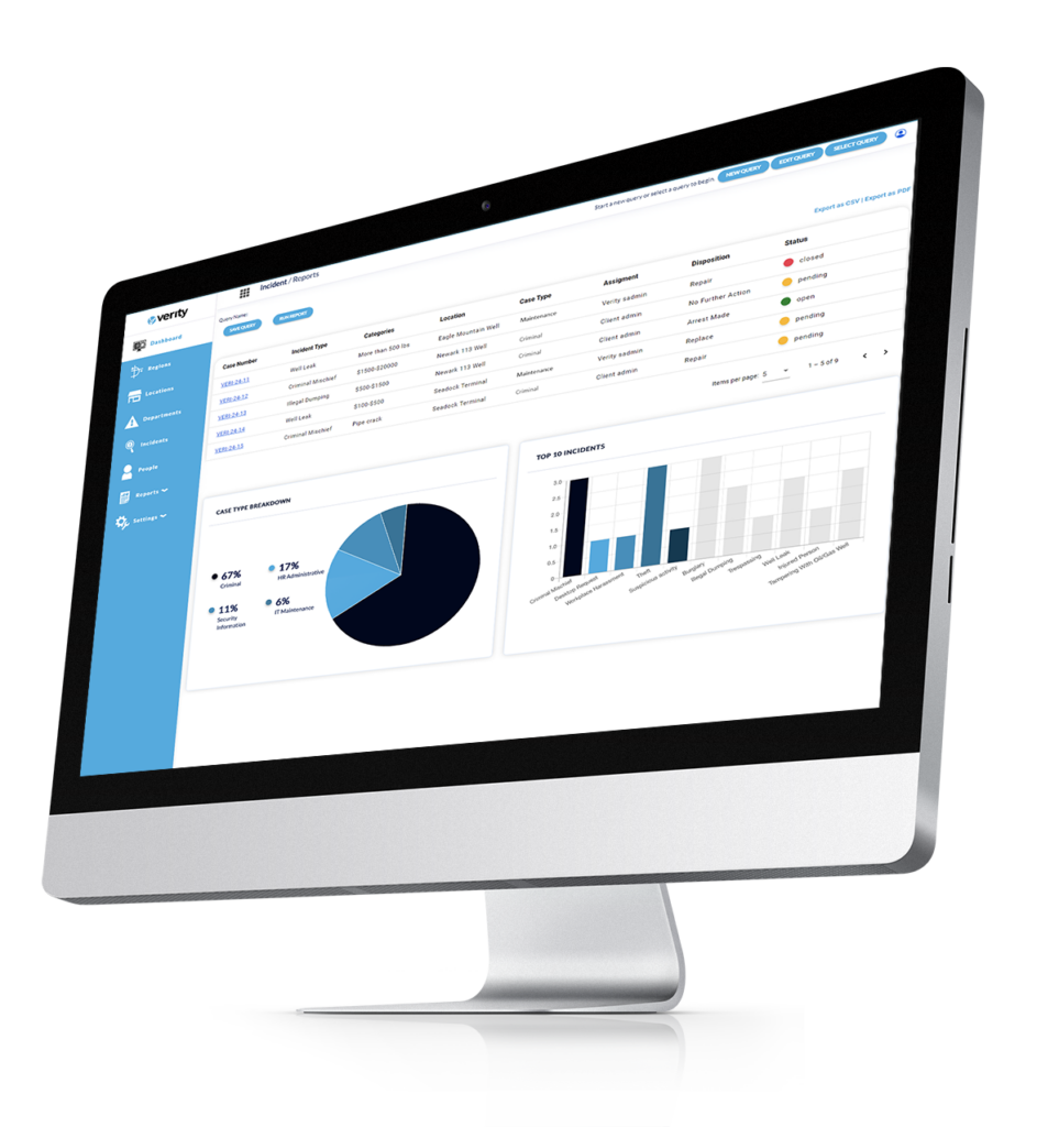 Simplify your incident management with VerityIMS’s comprehensive incident reporting tools. Document and report incidents accurately and promptly, facilitating quick resolutions and preventing future occurrences. Our intuitive interface makes it easy for your team to log and manage incidents, ensuring a safer work environment.