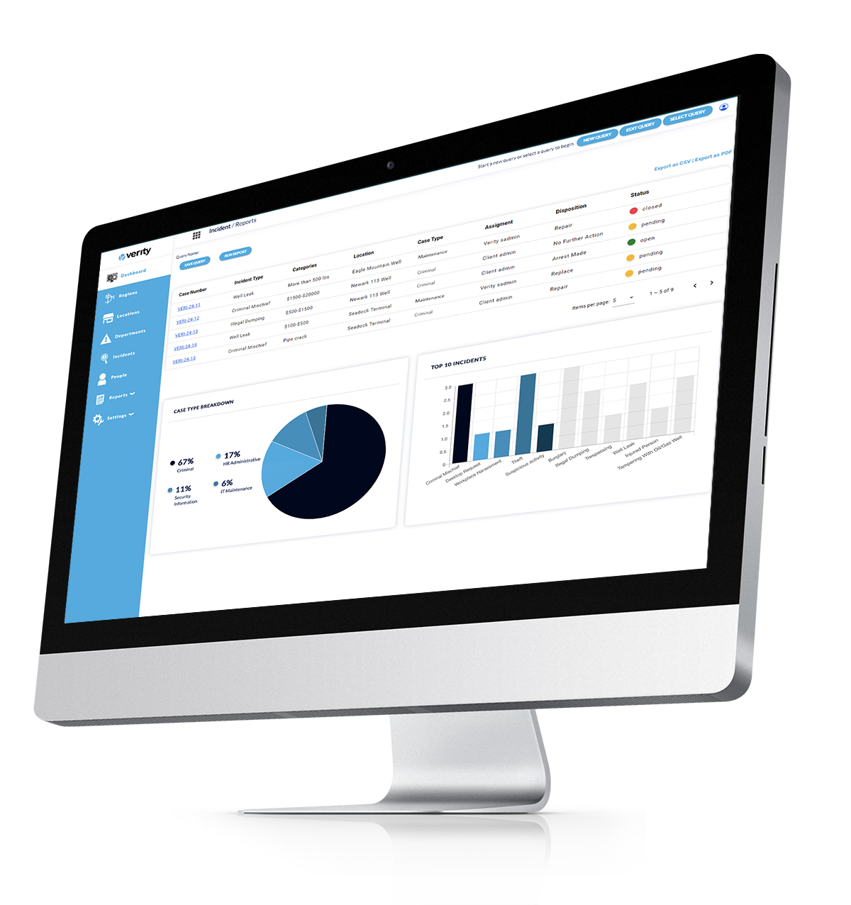 Simplify your incident management with VerityIMS’s comprehensive incident reporting tools. Document and report incidents accurately and promptly, facilitating quick resolutions and preventing future occurrences. Our intuitive interface makes it easy for your team to log and manage incidents, ensuring a safer work environment.